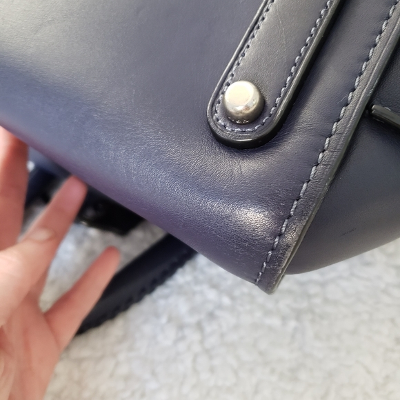 Coach Glovetanned Leather Ace Satchel - Indigo - Picture 7 of 12